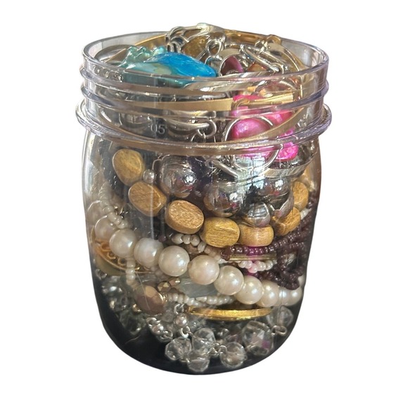 Wearable Mixed Jewelry Jar 10 oz – Pearls, Statement Pieces – Light Wear - Picture 3 of 8